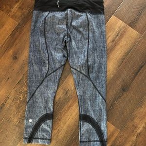 Grey and black Lululemon crops